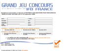 Jeu concours IFB France